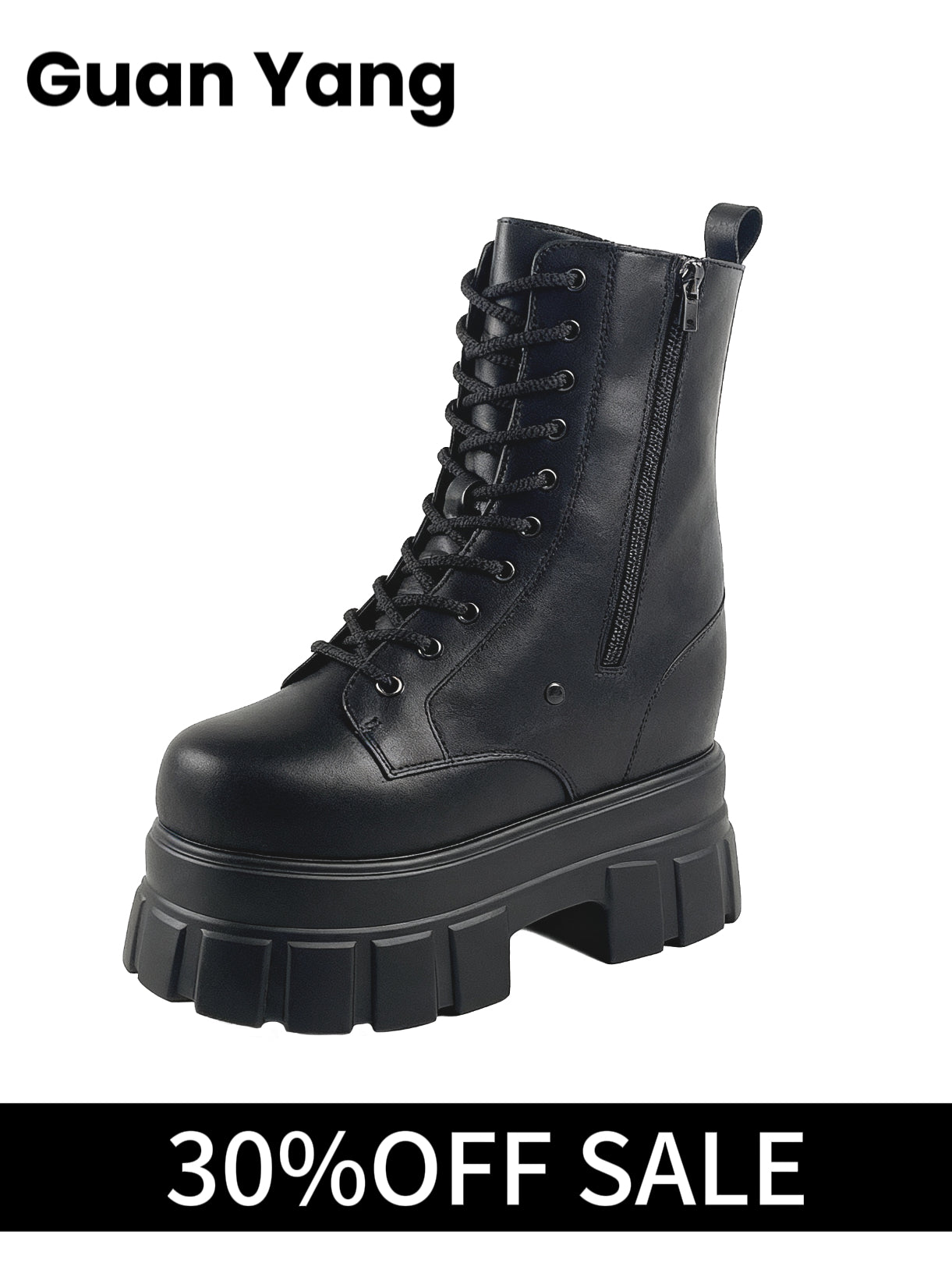 官楊　22cm コスプレ　厚底　ブーツ　タオバオ　GUANYANG 白　男装 GYOUNG Titan-22cm (8.7 inch) Invisible Height Increasing Boots for