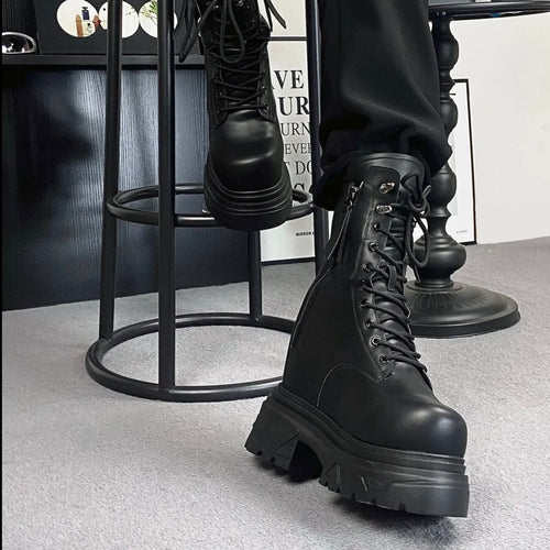 Alpha-20cm (7.9") Hidden Rise Matte Tactical Platform Boots