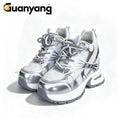 Nova-12cm (4.7") Breathable Mesh Hidden Rise Chunky Sneakers