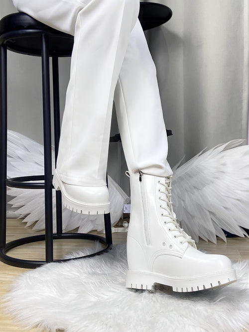 Phantom-14cm (5.5")-white- "Stealth Rise" Invisible Tactical Boots