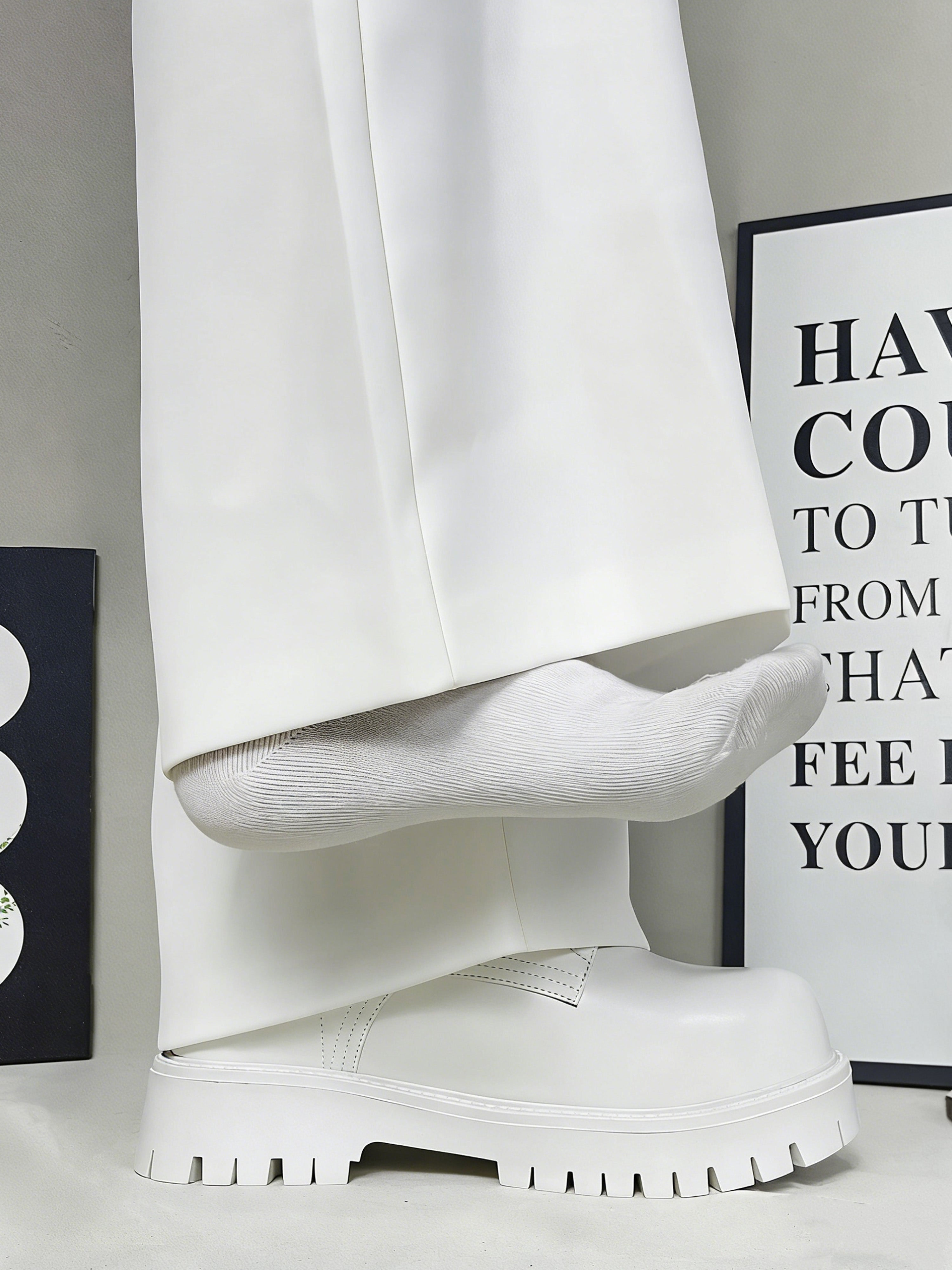 Phantom-14cm (5.5")-white- "Stealth Rise" Invisible Tactical Boots