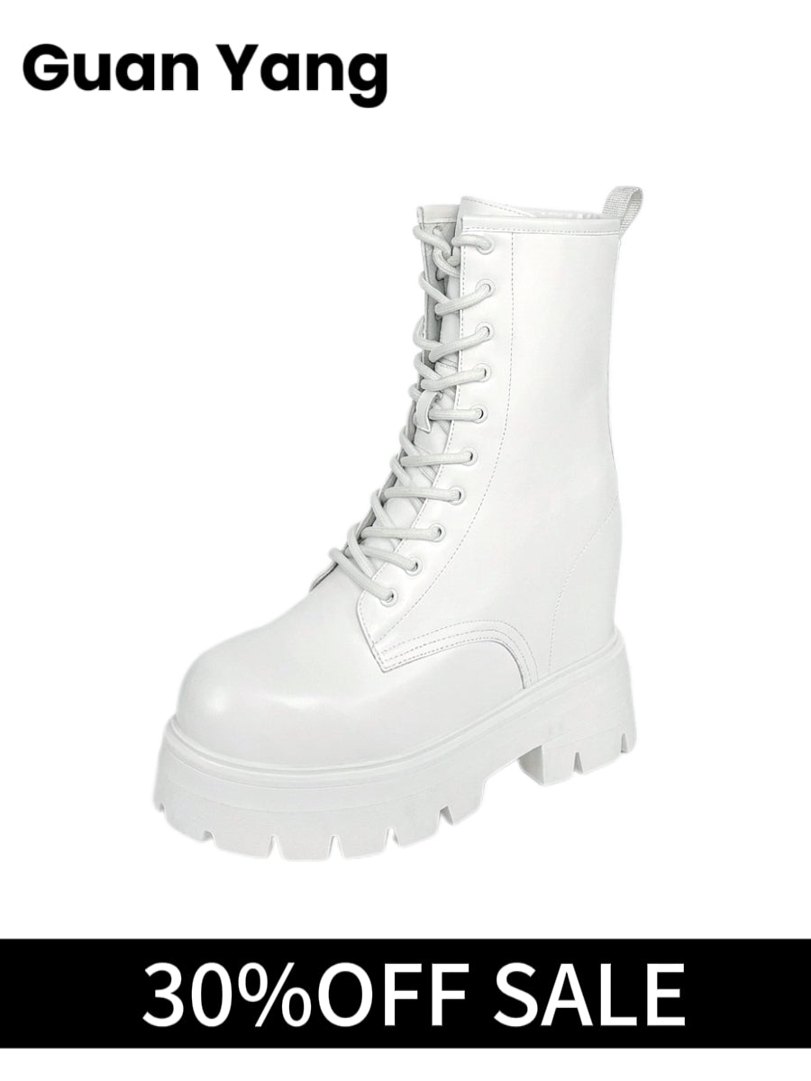 Void-16.5cm (6.5")-white- Invisible Height-Increasing Cyberpunk Boots
